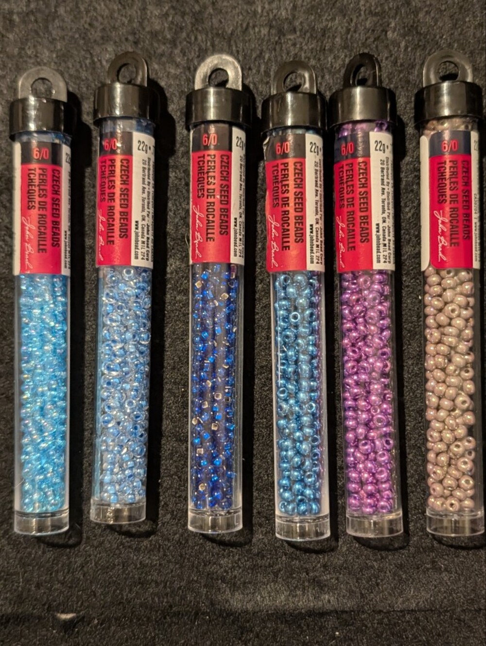 John Bead sz 6/0 Czech Glass Seed Beads 57 Tubes of Matte, Luster, Mix, SL, AB - Picture 9 of 13